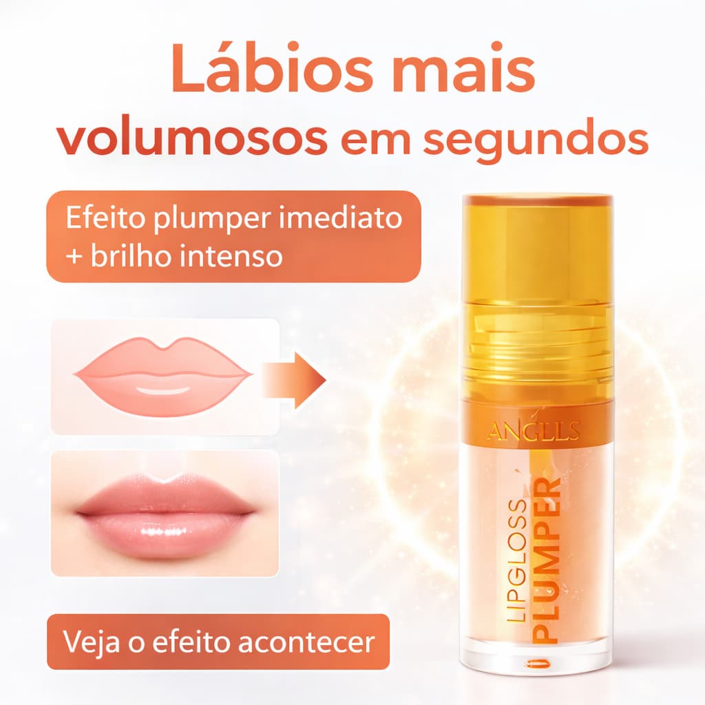 Lip Gloss Plumper Volumizador 4 Angels Efeito Aumenta Lábios Hidratante 5,5ml