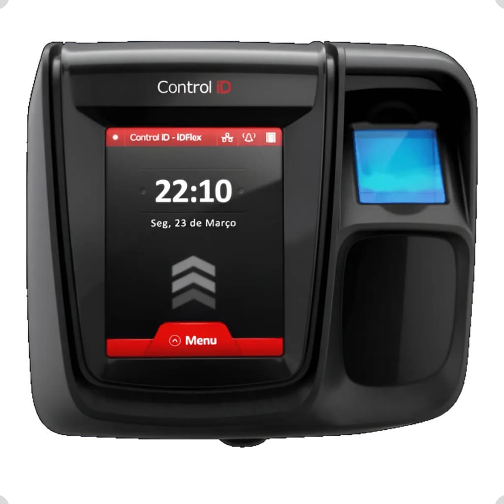 Controle de Acesso iDFlex Bio Prox 125kHz + BIO + TCP/IP TCP/IP Control iD Touchscreen 200 Mil Usuár