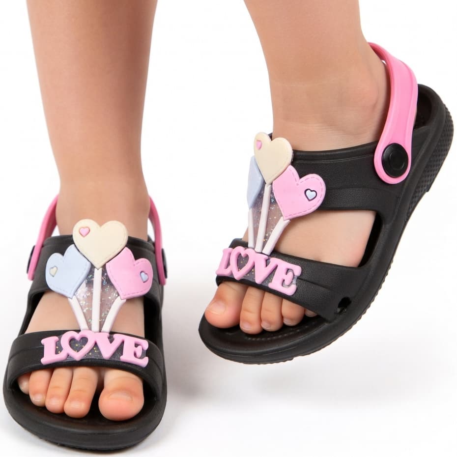 Sandália Slide Menina Papete Infantil Confortável Leve e Anatômica