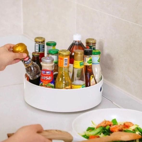 Bandeja Giratório Organizador Multifuncional Cozinha Banheiro 23x8cm