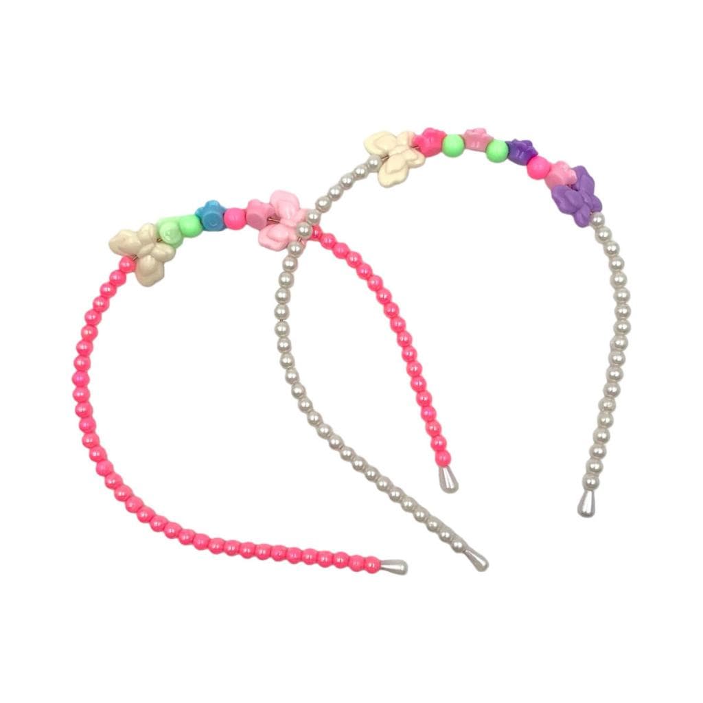 Tiara Infantil Menina Pérola Miçanga Fofa Atacado Kit 2