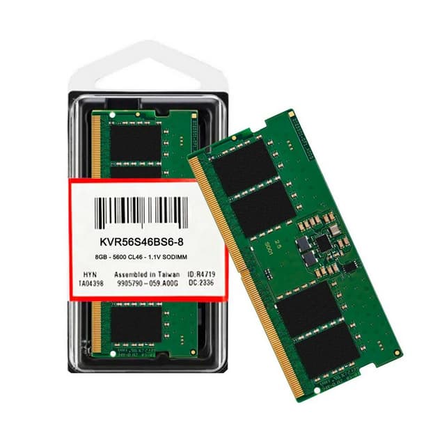 Memória Para Notebook Kingston DDR5 8GB 5600MHz CL46 SODIMM Alta Velocidade
