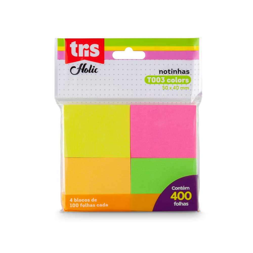 Post It Blocos Auto Adesivos 4 unidades Material Escolar Papelaria Fofa e Criativa Kawaii Tris