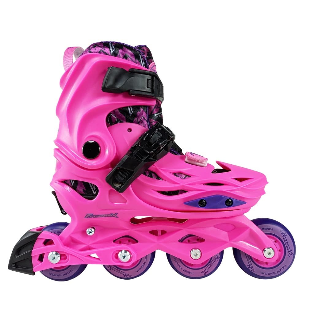Patins Freemix Inline Infantil Ajustavel Traxart Abec-9 Hardboot Roller Profissional
