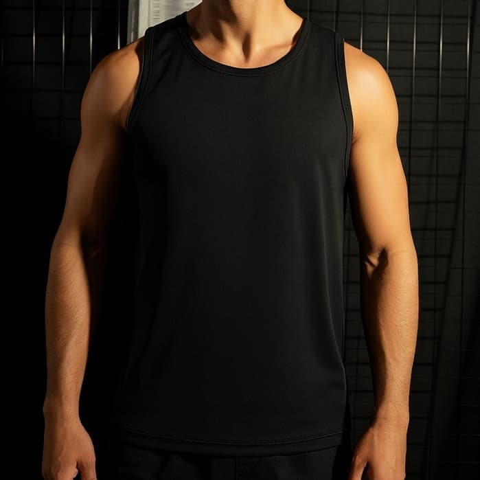 Regata Masculina Academia Respirável Treino Fitness Lisa Básica Não Amassa Não Faz Bolinha