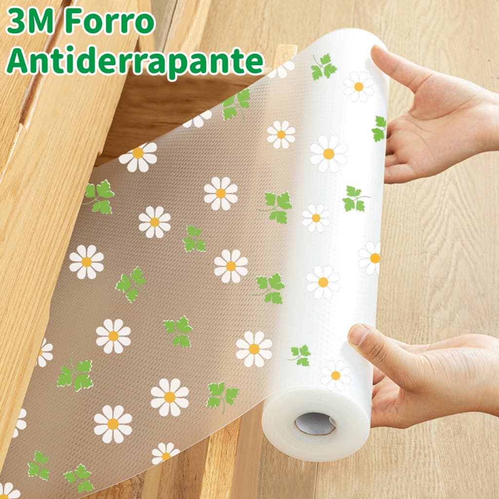 Forro Antiderrapante Multiuso 5M Para ArmáRio, Gaveta, Geladeira E Guarda Roupas