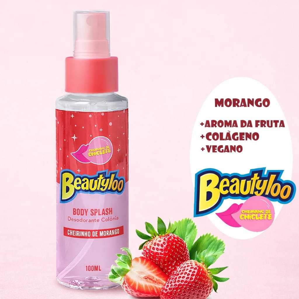 Face Beautiful - Body Splash Beautyloo Cheirinho de Morango 100ml