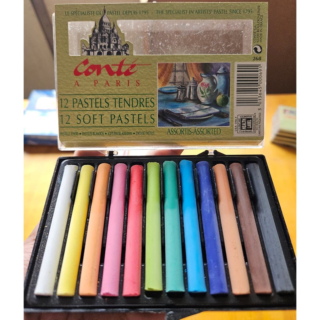 Giz Pastel Macio Conté à Paris - Estojo 12 Cores (Importado França)