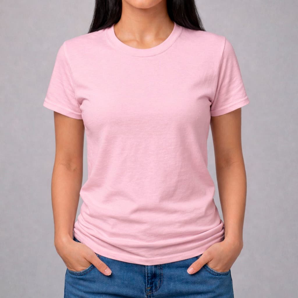 Camiseta Lisa Feminina 100% Algodão Gola Redonda Alta Qualidade Moda Fashion Casual Dia Dia Verão