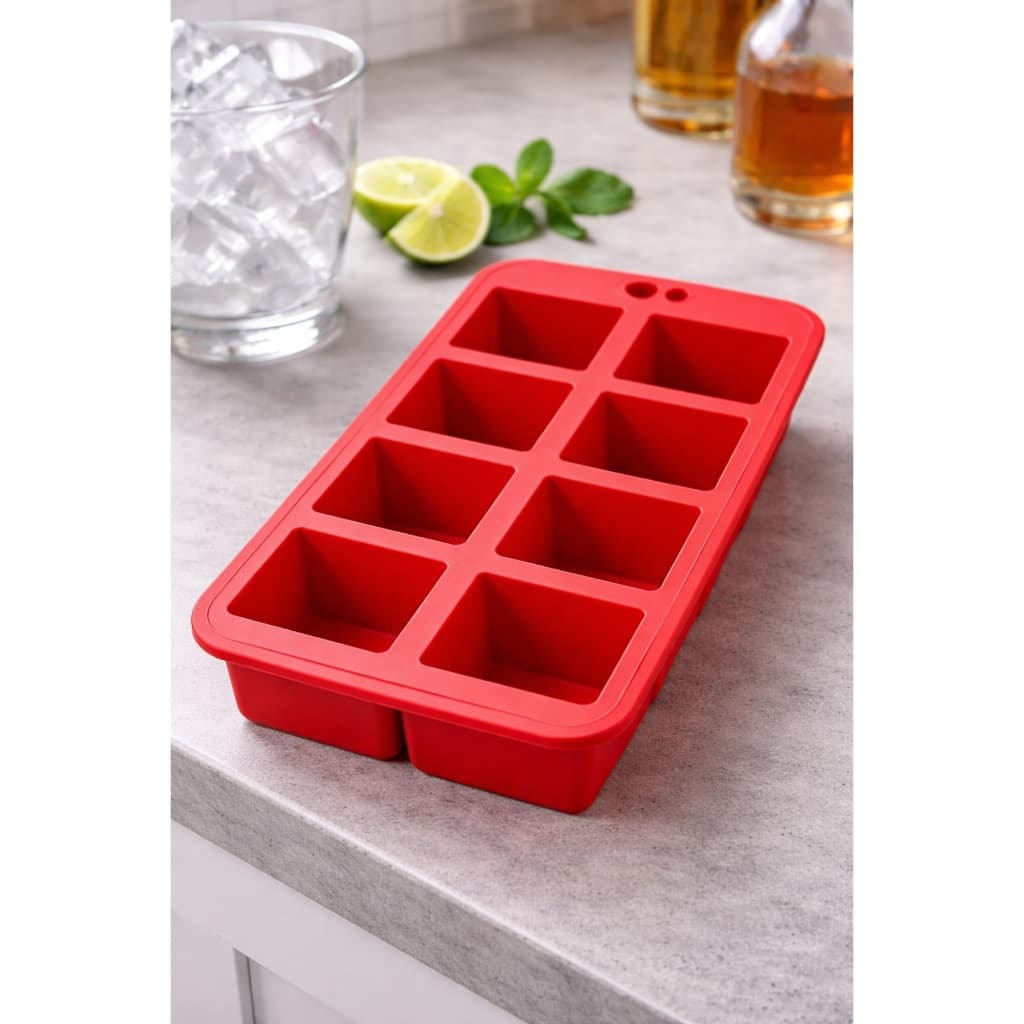Forma de Gelo Silicone Art House 12 Cubos Retangular Preto Antiaderente