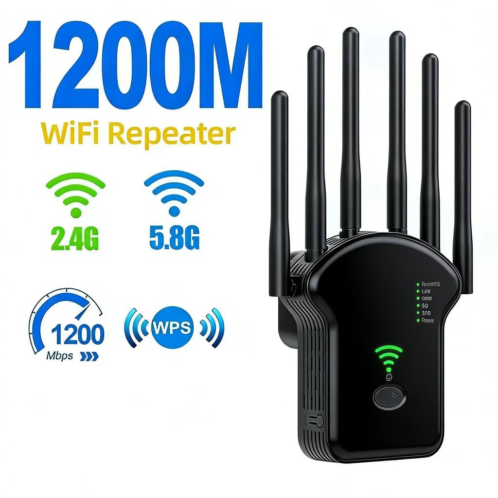 Repetidor WiFi Profissional 2800m 6 Antenas Roteador Amplificador de Sinal Modem 300Mbps