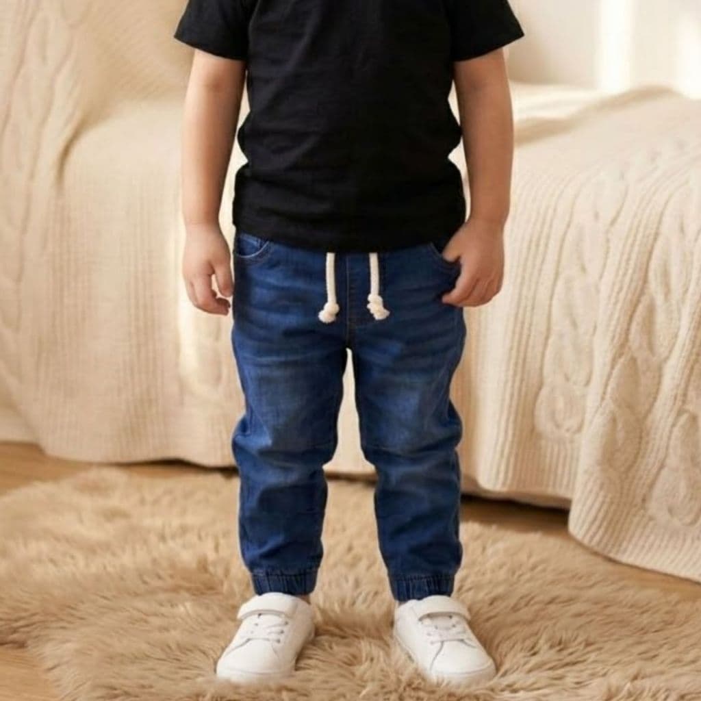 Calça Jogger Jeans Infantil Menino Juvenil Confortável