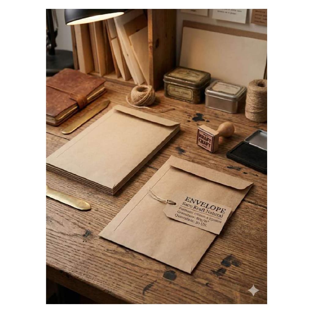 Envelope Pardo-Resistente-Saco Kraft Natural