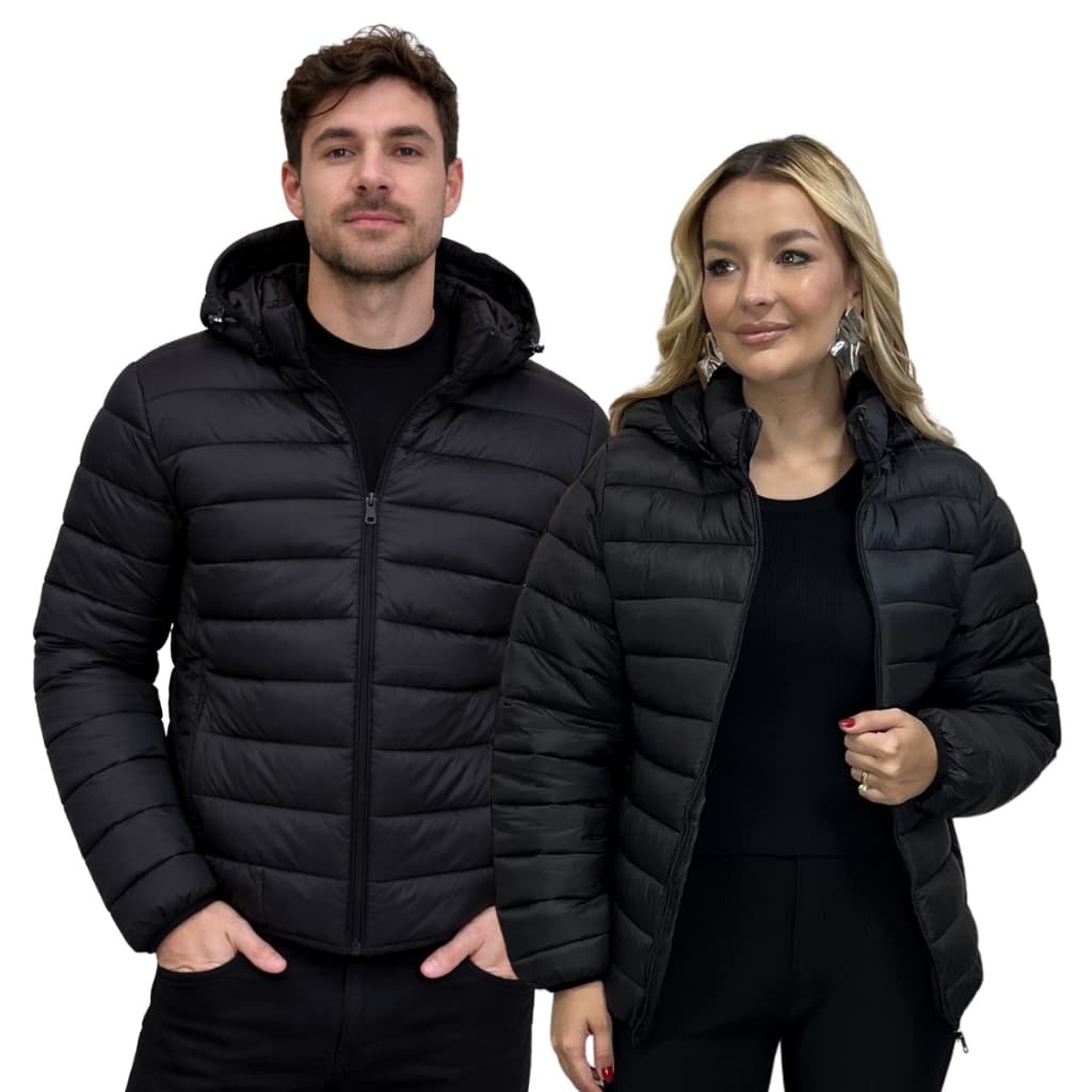 Jaqueta Unissex Puffer Bobojaco Corta Vento Reforçada Inverno Frio