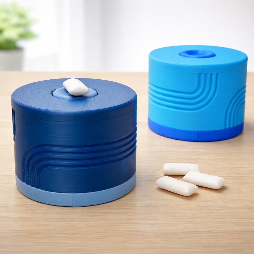 Kit 2 Dispensers de Chiclete Automático Portátil Design Moderno