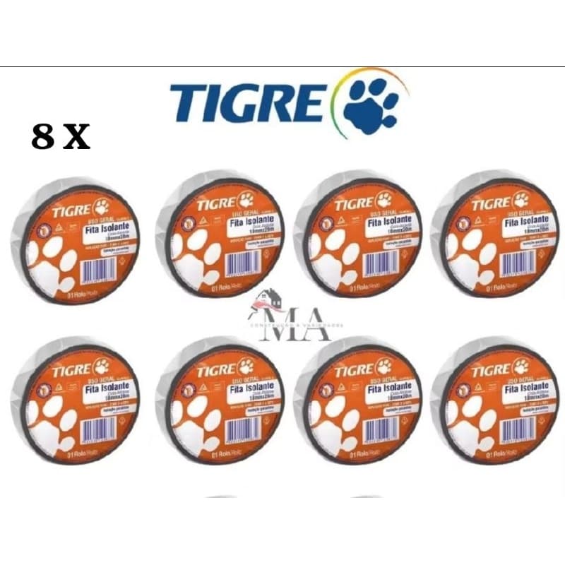 Kit Fita Isolante Anti Chamas PRETA 18mm x 20 metros Tigre