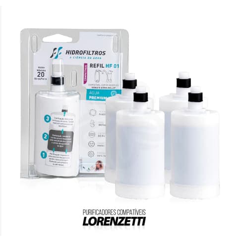 kit 4/3/2/1 Refil Vela Para Filtro Água Torneira Purificador Lorenzetti Acqua Bella Vitale Rv-01