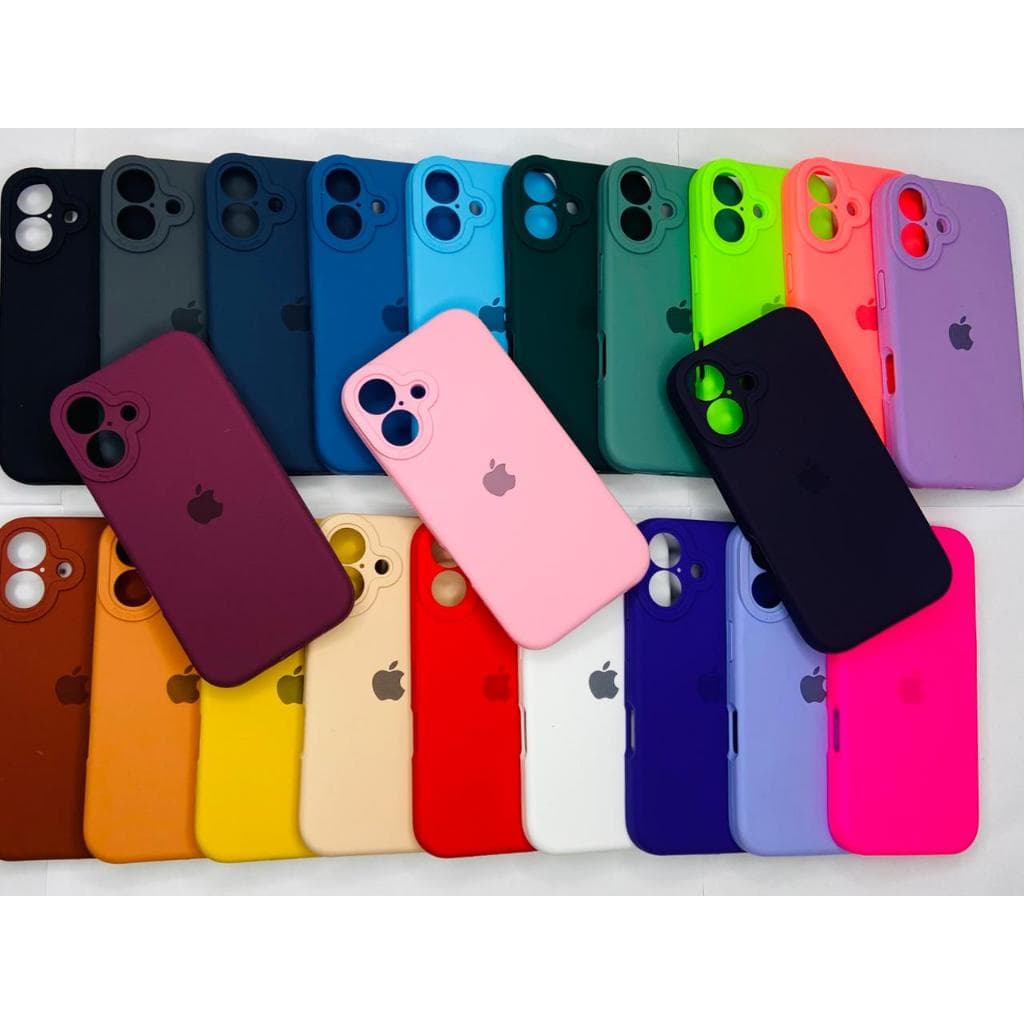 CAPA CAPINHA CASE PARA IPHONE 16 NORMAL  A SILICONE INTERIOR AVELUDADA COM CÂMERA FECHADA......