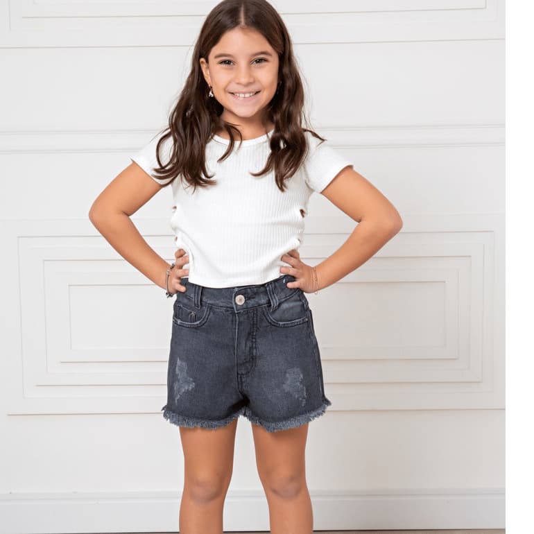 SHORTS JEANS MENINA JUVENIL 10/16