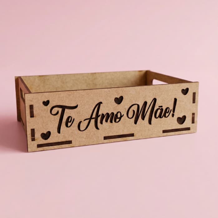 kit 10 und Mini Cesta Bandeja Mdf Cru 10x15 Lembrança Dia Das Mães Embalagem Para Doces