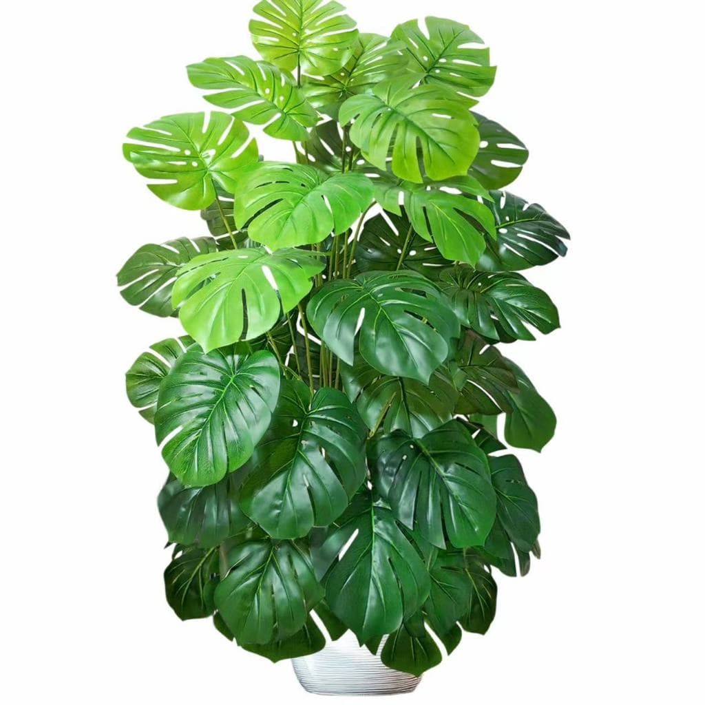Planta artificial grande 130cm 36 folhas costela de adao decoracao sala sem vaso