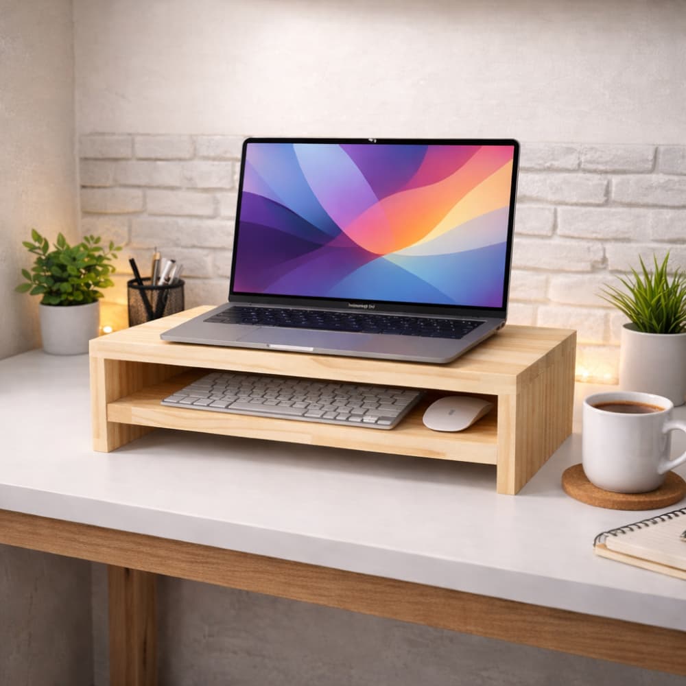 Mesa Base Monitor Suporte Base Ergonômico Apoio Portátil