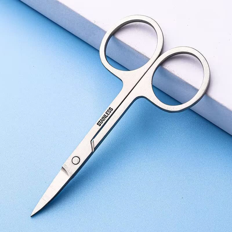 Tesoura Para Cílios e Sobrancelhas - Corte Suave e Preciso, Compacta e Durável