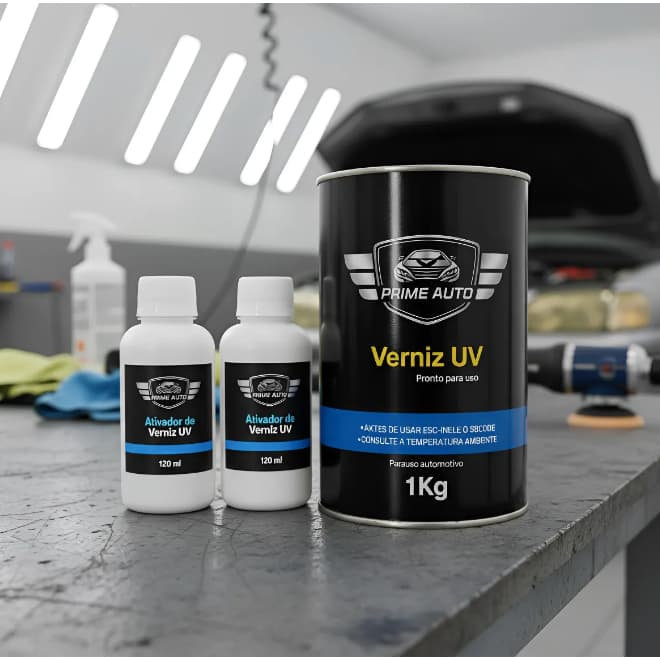 Verniz UV Farol Carro Vapor Uv Polimero Revitalizador 1 Litro