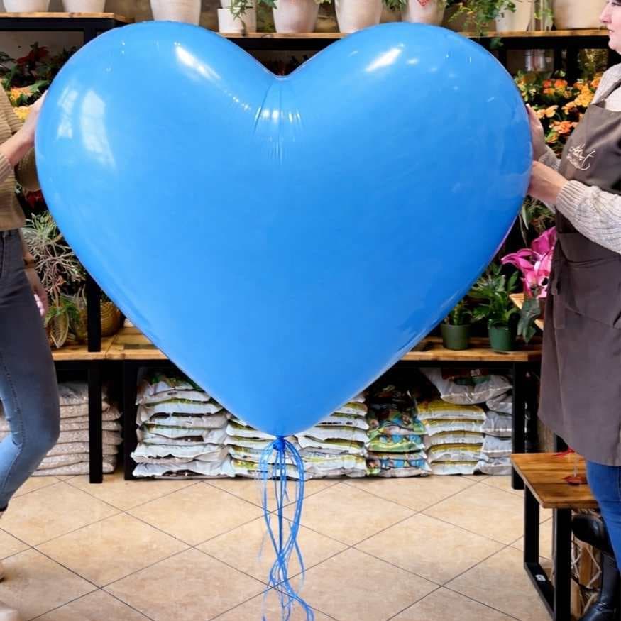 BALÃO GIANTE DE CORAÇÃO AZUL - BALAO BIG N°150 CORACAO AZUL