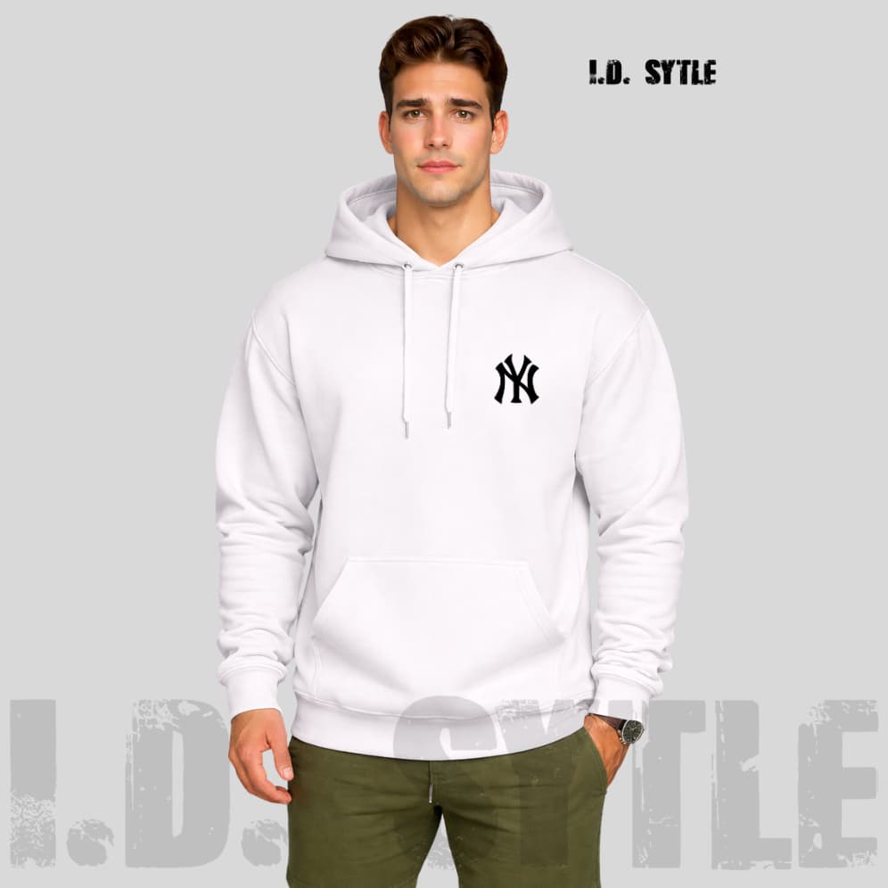 Moletom Canguru Masculino Blusa de frio New York 100% Algodão Quentinho Flanelado Inverno