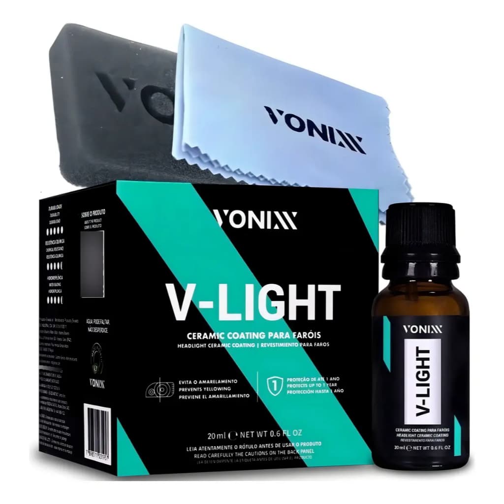 Vitrificador Para Farois V light 20ml Vonixx Revestimento REnovador Farol