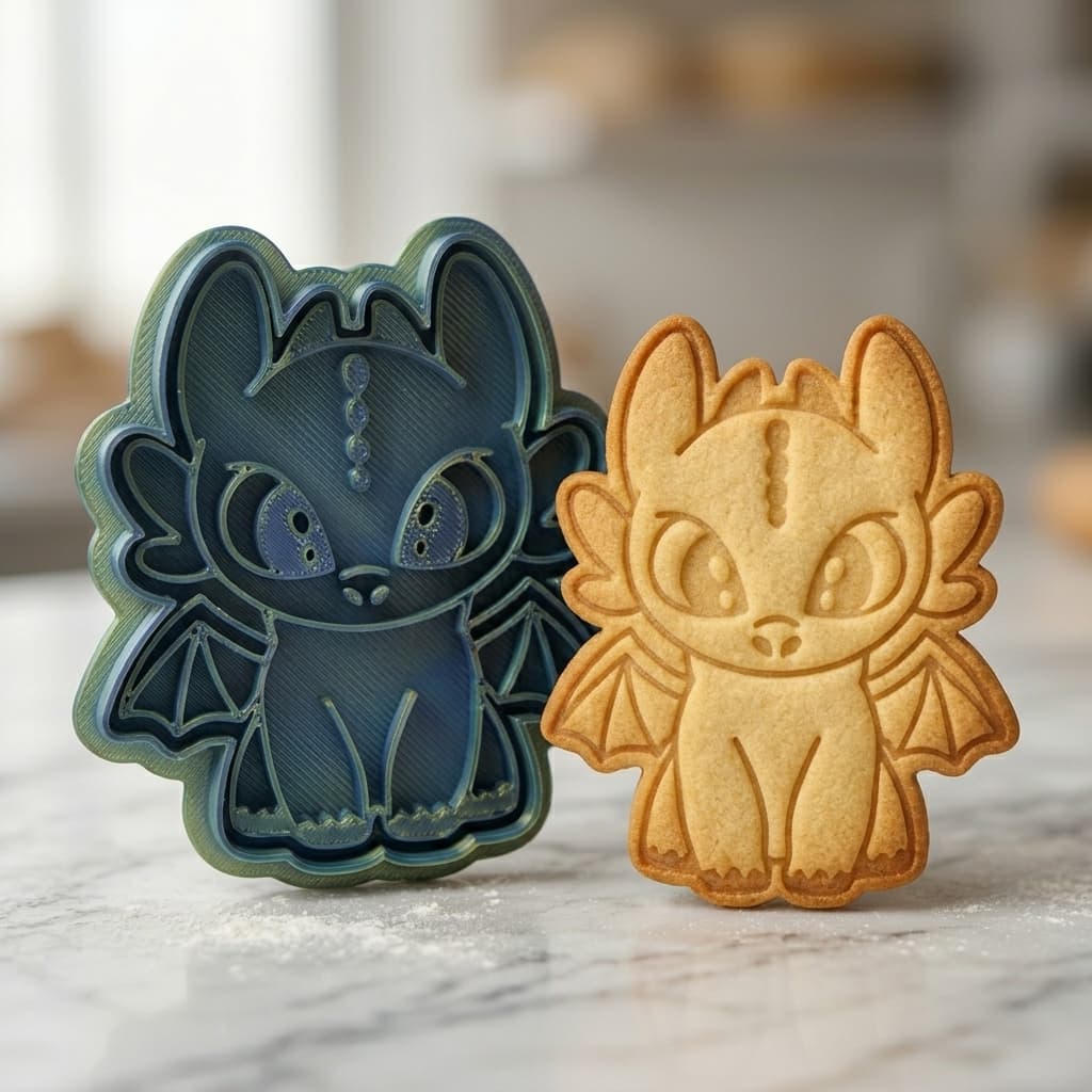 Cortador Biscoito Dragão Banguela Confeitaria Fondant Pasta Americana Alta Precisão