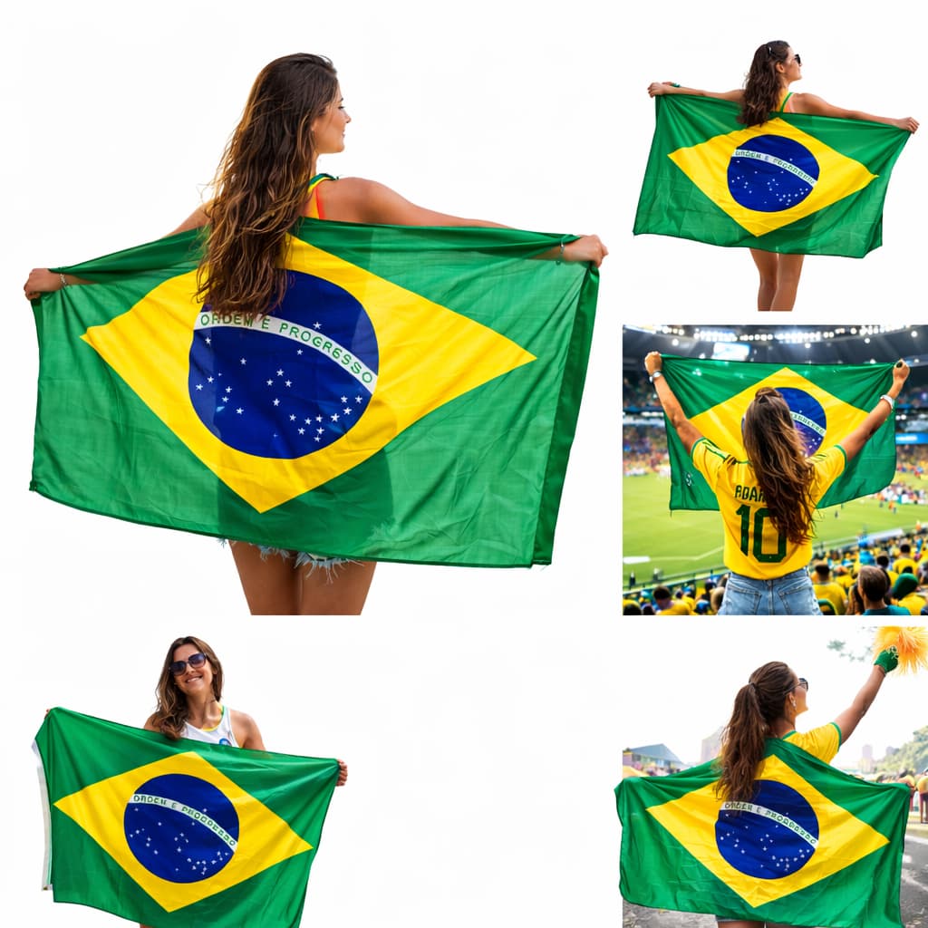 Bandeira do Brasil Grande Copa do Mundo 92x150