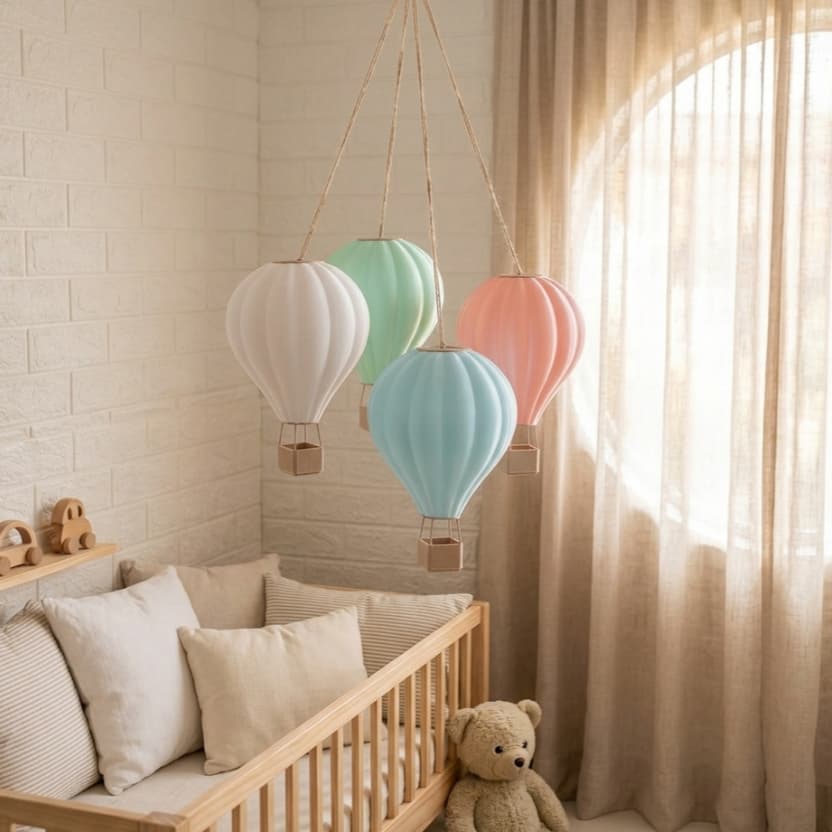 Balão Decorativo Infantil Kit 4 Balões Pendente Decoração Quarto Bebê Menino Menina Ensaio Fotográfico