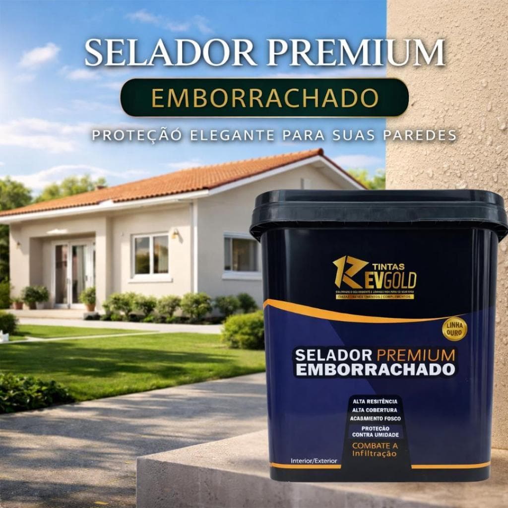 Borracha Liquida Tinta Impermeabilizante Contra Umidades Vazamentos Goteiras Interno/Externo 3.6KG