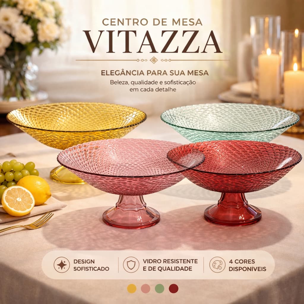 Centro De Mesa Escamado Vitazza C/Pé