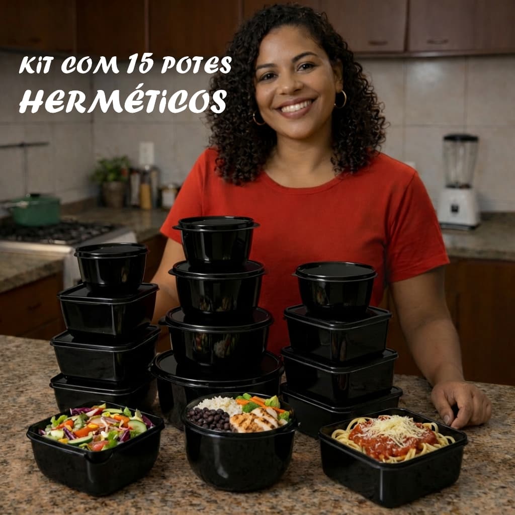 Kit Potes Herméticos Marmita BPA Free Tampa Vedação Cozinha Freezer Cozinha Alimentos Vasilhas