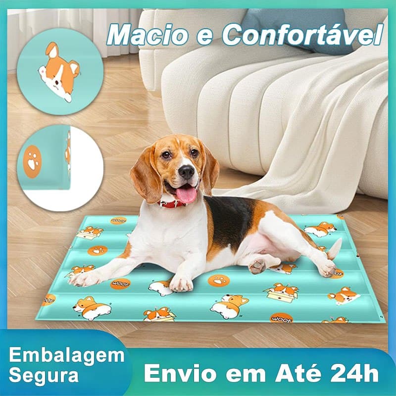 Tapete Pet Gelado 60x90cm para Cachorros e Gatos Macio Confortável Durável