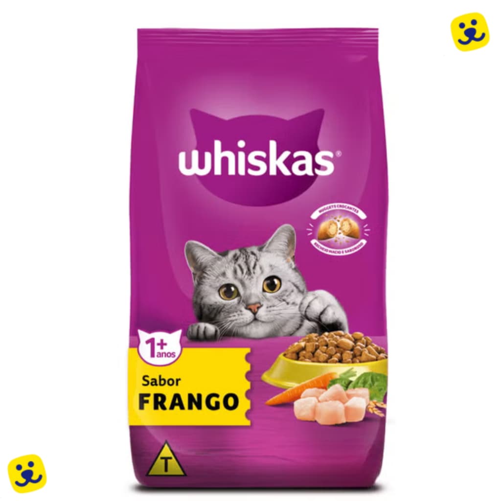 Ração para Gato Ração Whiskas para Gato 2,7Kg Ração para Gatos Adultos Ração Whiskas Frango