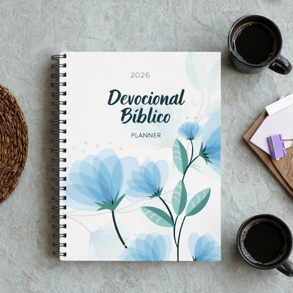 Caderno Devocional 2026+ Personalizado Momento com Deus+Oração + Estudo Bíblico