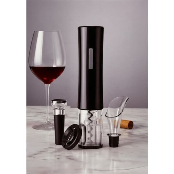 Abridor de Vinho Elétrico Recarregável USB com Kit Completo 4 Peças