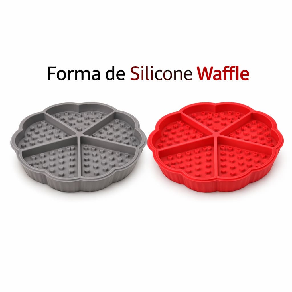 Forma de Silicone Waffle 5 divisórias / Sortido
