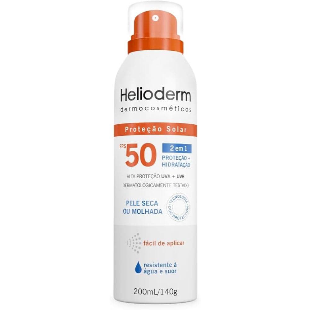 Protetor Solar Spray Helioderm Suncare FPS 50 200ml