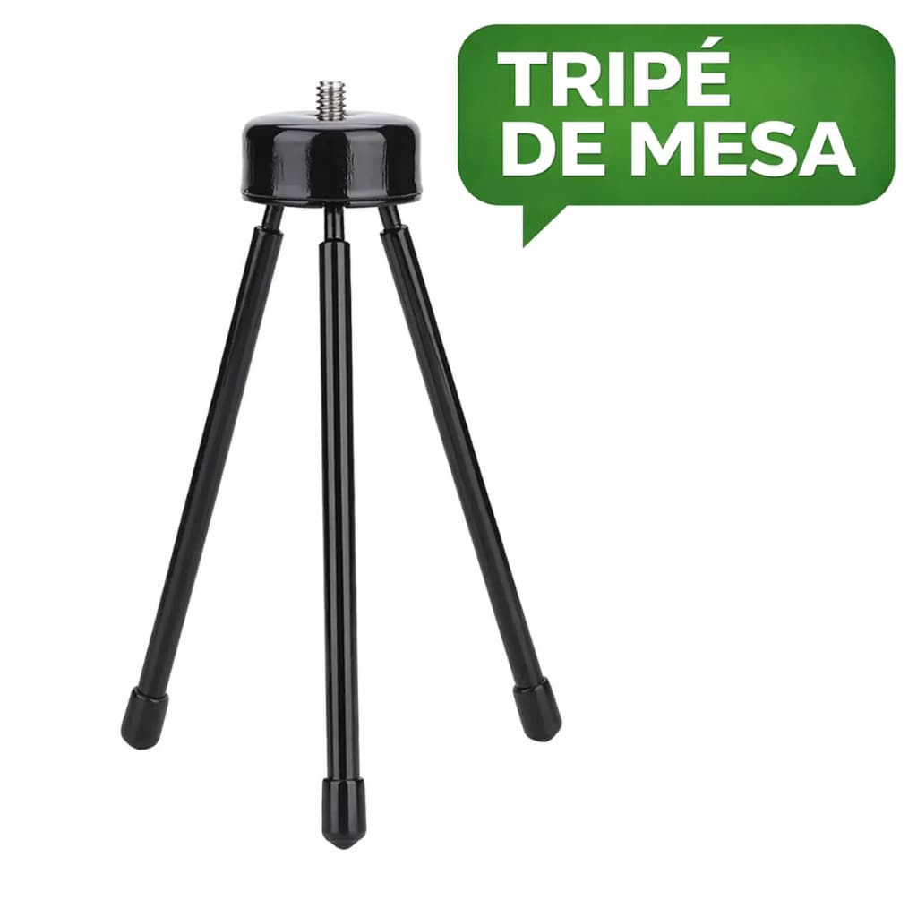 Tripé De Metal Para Celular Camera Ring Light 19cm 1/4