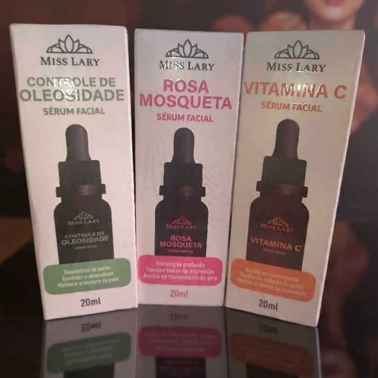 Serum Facial MISS LARY - Rosa Mosqueta, Controle de Oleosidade e Vitamina C