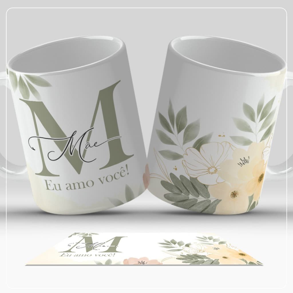 Caneca porcelana presente dia das maes, 350ml -  quem vc ama Mãe, Avó, Tia, amiga