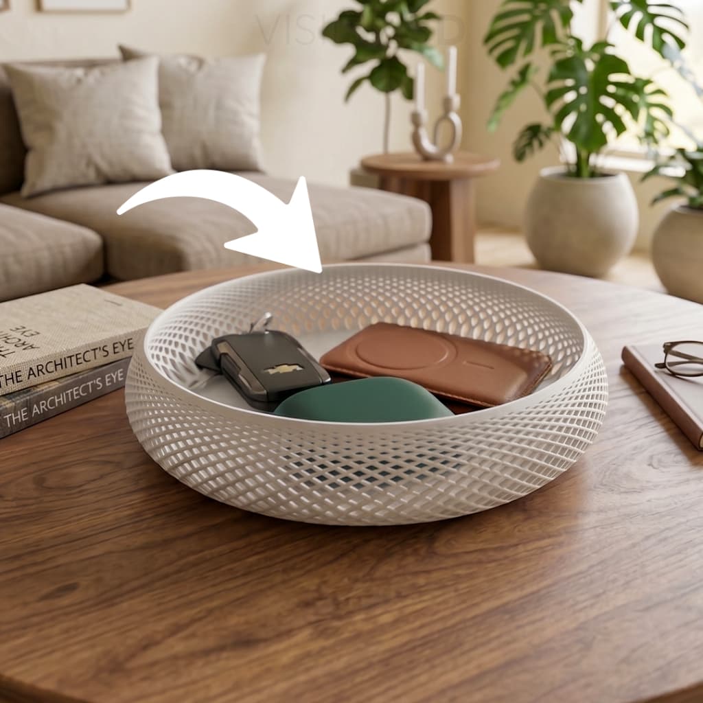 Organizador de Mesa Porta Objetos Bandeja Luxuoso e Moderno Porta Treco Chaves Carteira Decorativo Minimalista