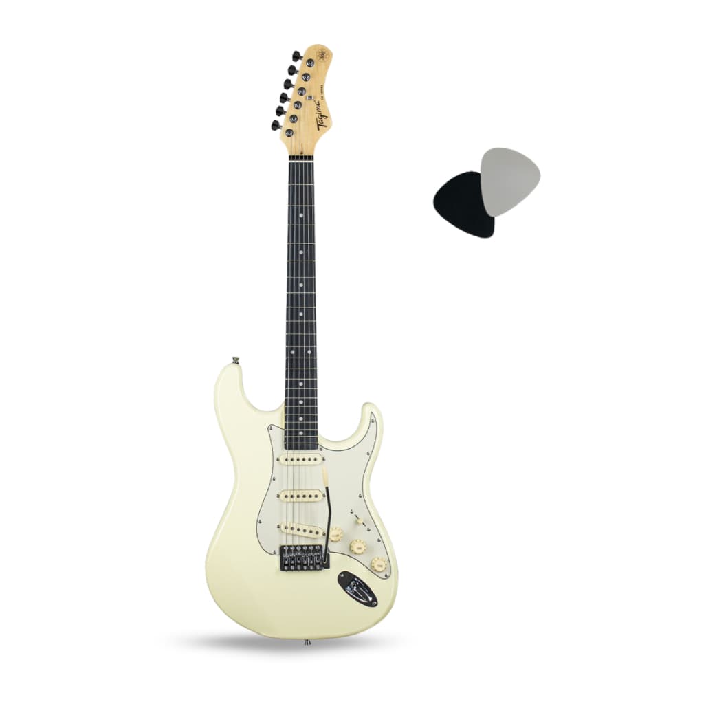 Guitarra Tagima Stratocaster 3s Escala Escura Escudo Awh Tg-500 Owh e Palheta