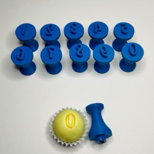 Carimbo Números Para Brigadeiro Biscuit Cerâmica Fria Kit 0 a 9 3D