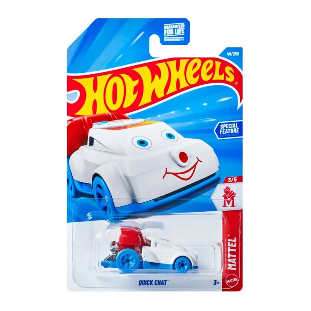 Carrinho Hot Wheels Quick Chat Branco - JJJ18